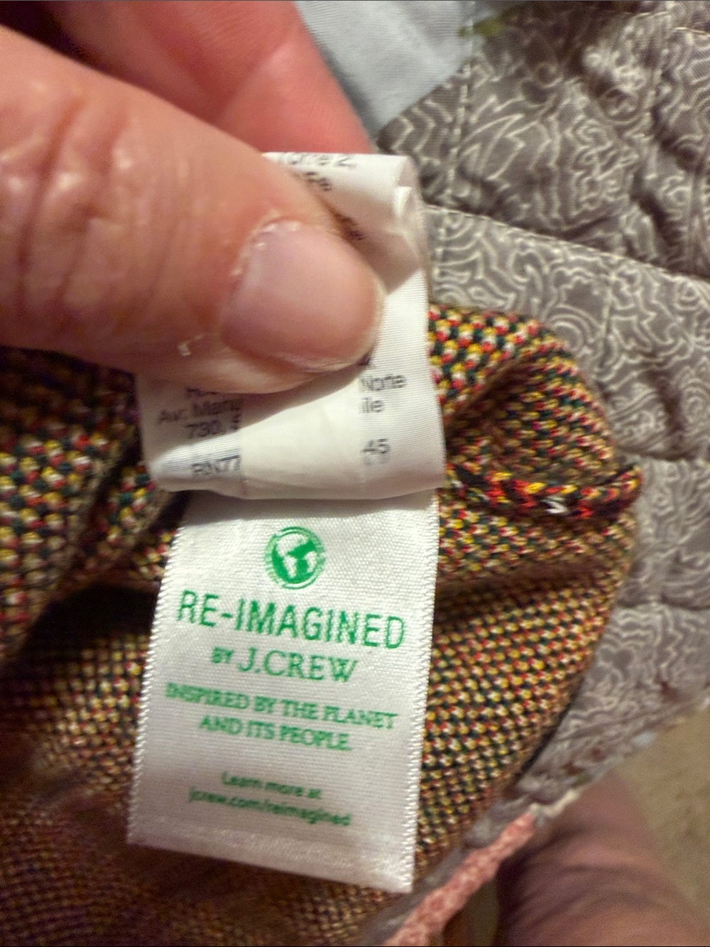 J. Crew: Teddie: Red and Black/yellow/green Plaid Crewneck Sweater. ๐ฏ cotton. L - Picture 6 of 6